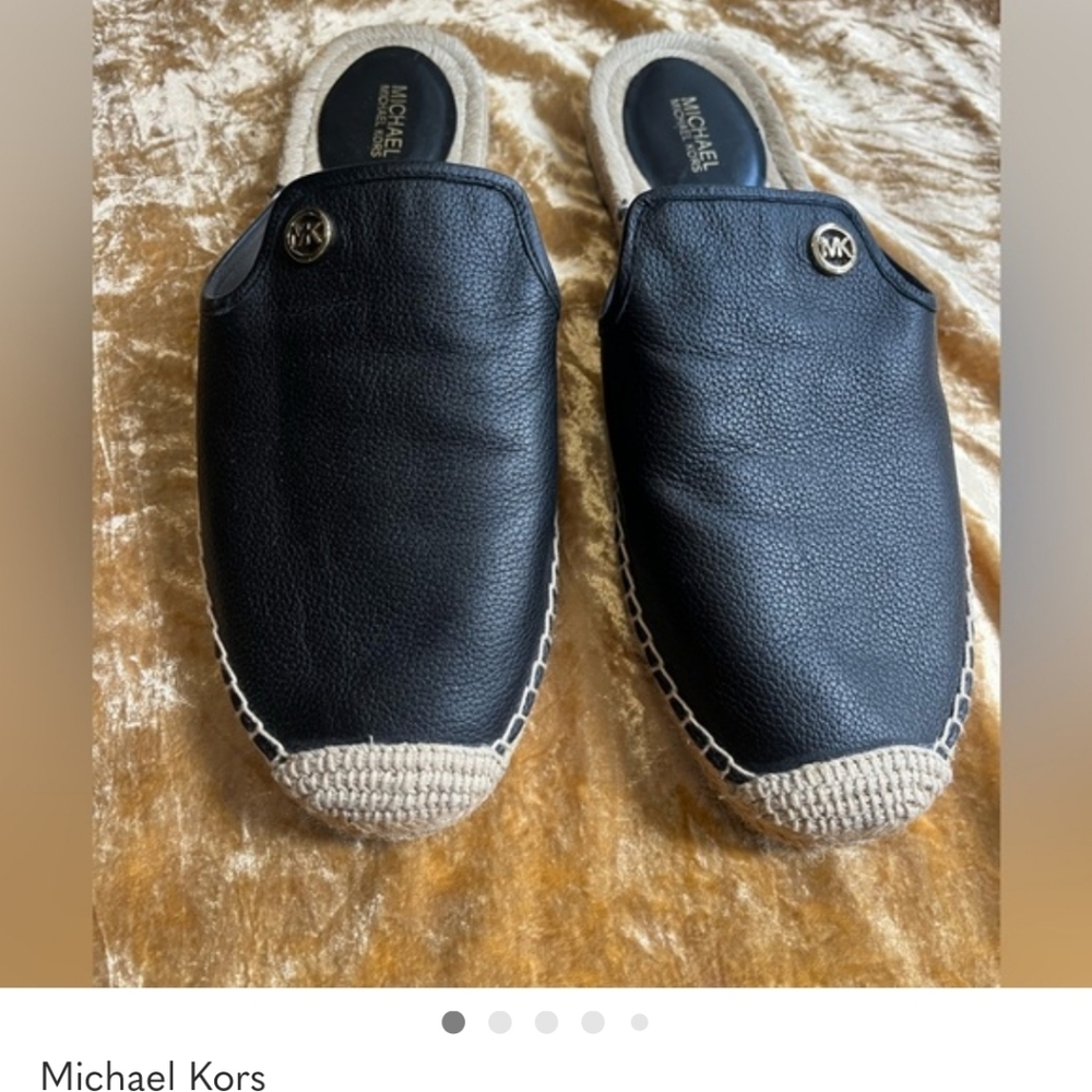 Michael Kors Black Espadrille Slides - Picture 3 of 7